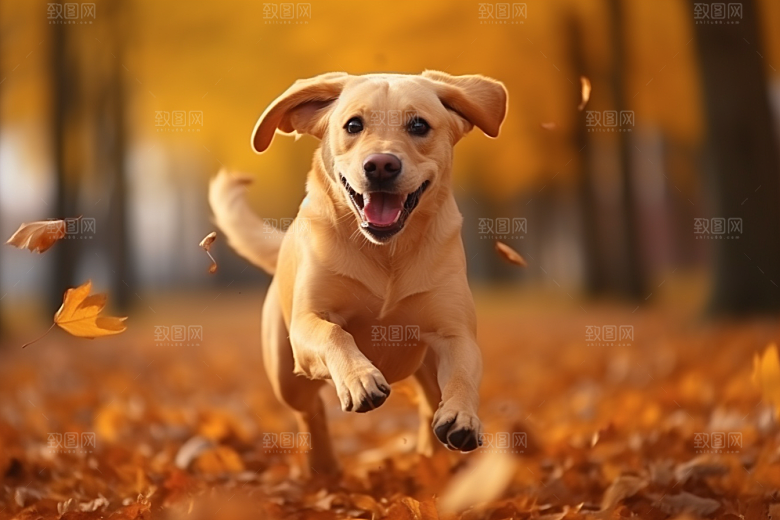 拉布拉多导盲犬肖像摄影图