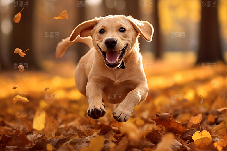 拉布拉多导盲犬宠物摄影图
