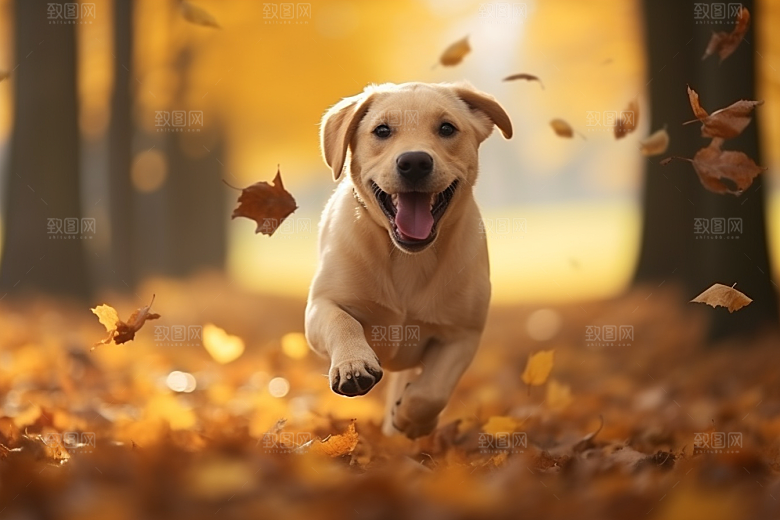 拉布拉多简约导盲犬摄影图
