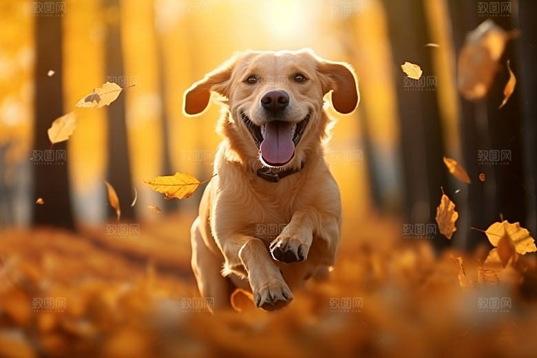 拉布拉多导盲犬可爱摄影图