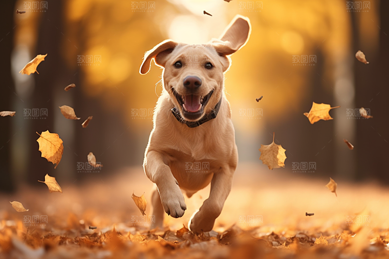 拉布拉多导盲犬肖像摄影图