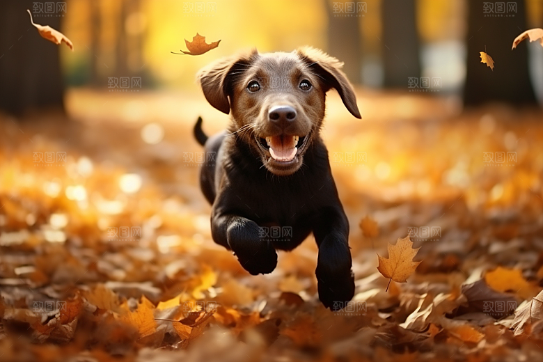 拉布拉多导盲犬可爱摄影图