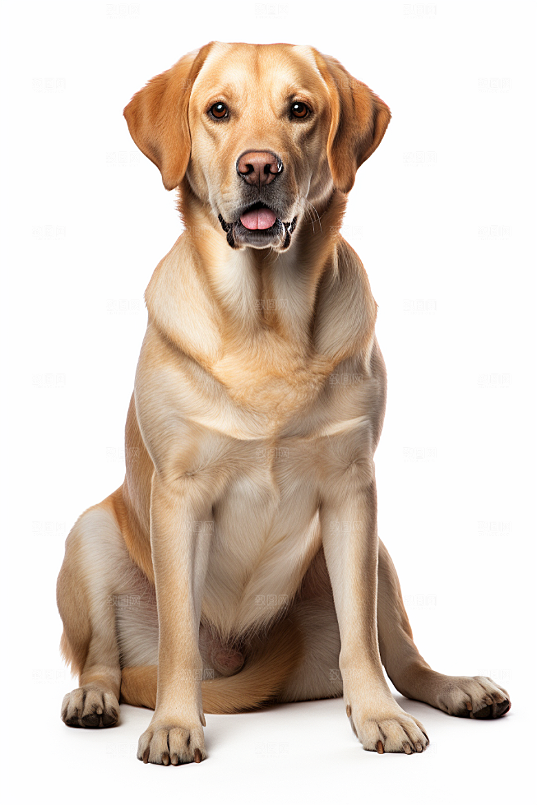 拉布拉多导盲犬简约摄影图