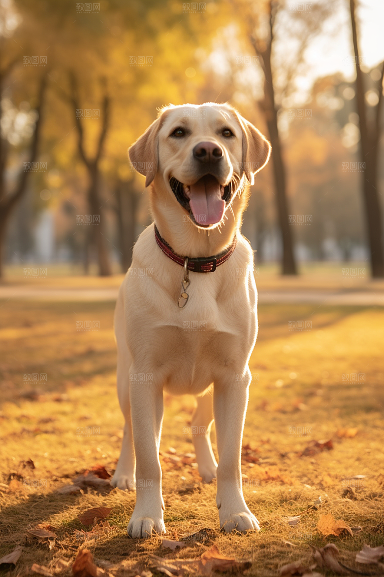 拉布拉多形象导盲犬摄影图