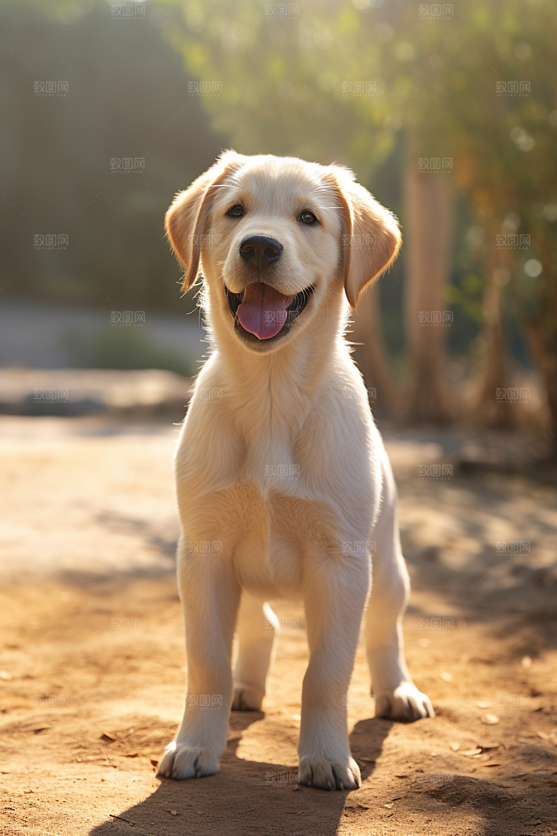 拉布拉多导盲犬形象摄影图