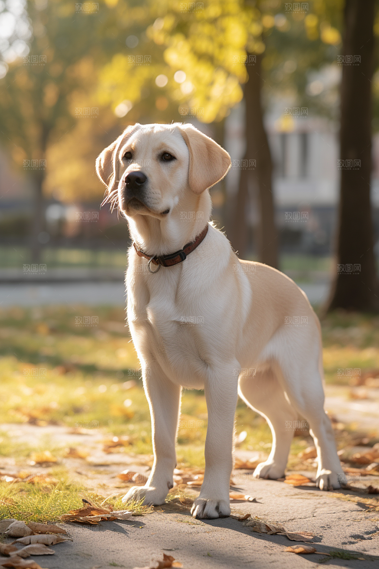 拉布拉多导盲犬肖像摄影图