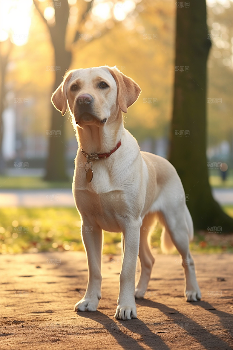 拉布拉多导盲犬形象摄影图