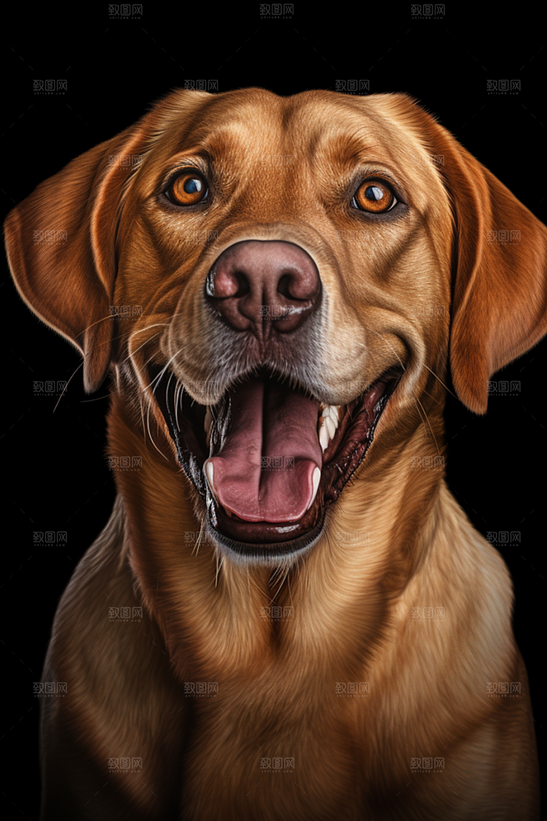 拉布拉多导盲犬可爱摄影图
