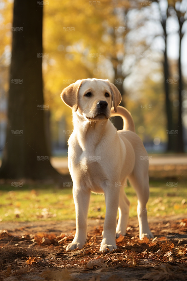 拉布拉多写真导盲犬摄影图