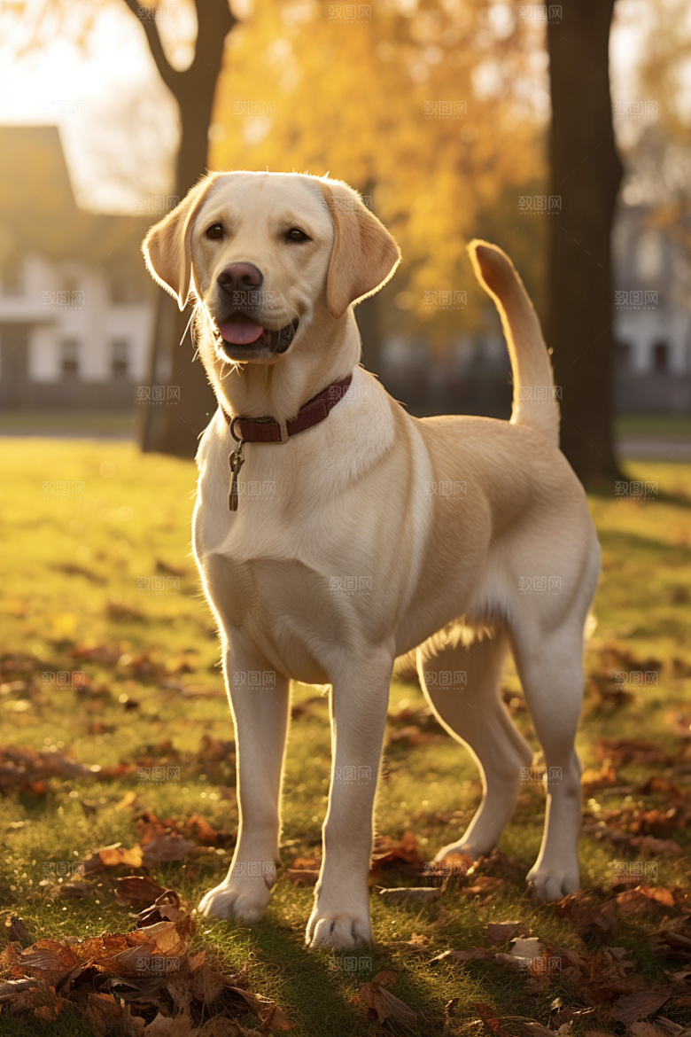 拉布拉多导盲犬肖像摄影图