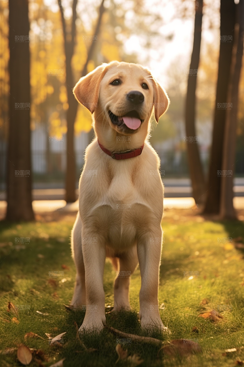 拉布拉多形象导盲犬摄影图