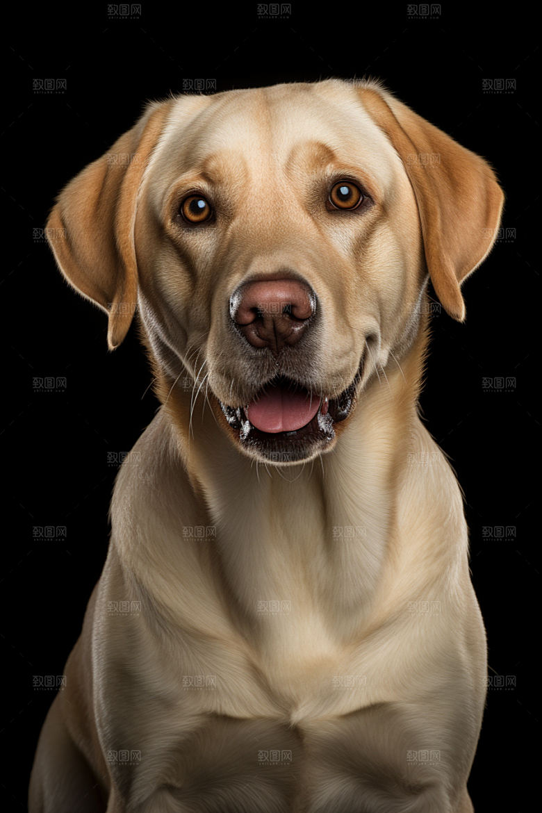 拉布拉多可爱导盲犬摄影图
