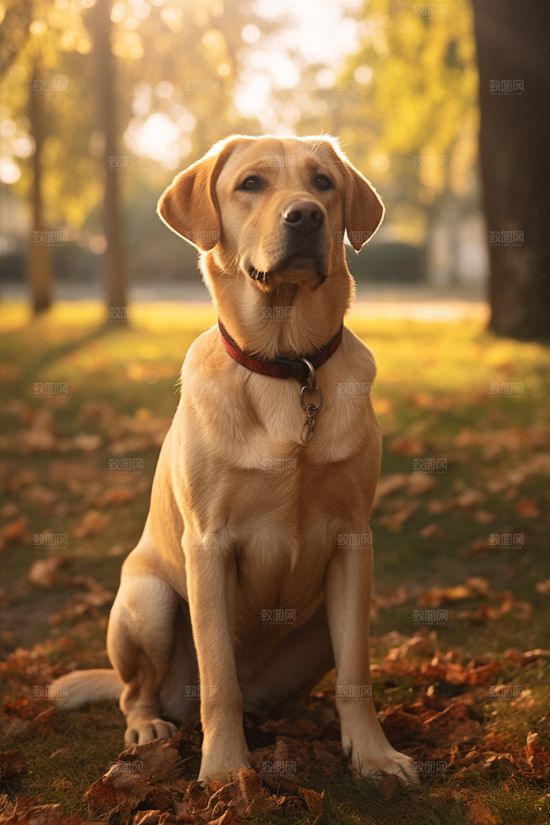 拉布拉多动物导盲犬摄影图