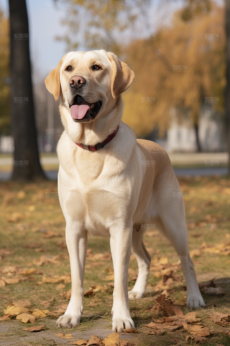 拉布拉多肖像导盲犬摄影图