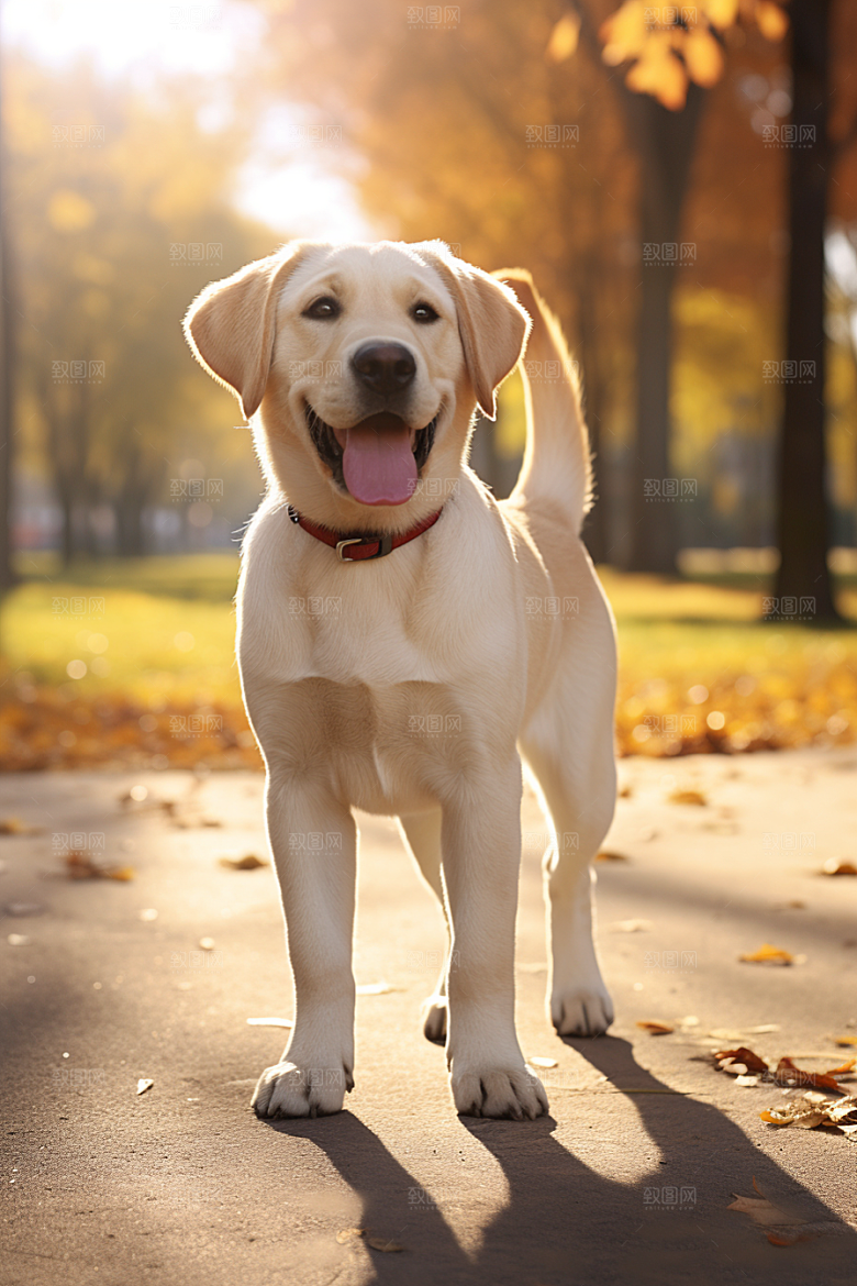 拉布拉多导盲犬肖像摄影图