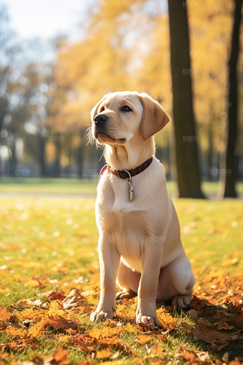 拉布拉多导盲犬品种狗摄影图