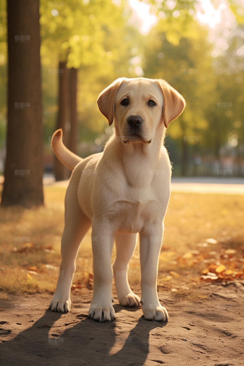 拉布拉多导盲犬肖像摄影图
