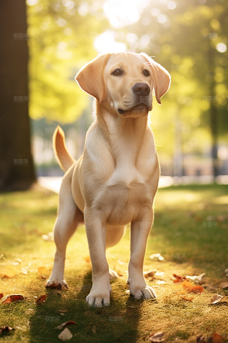 拉布拉多动物导盲犬摄影图