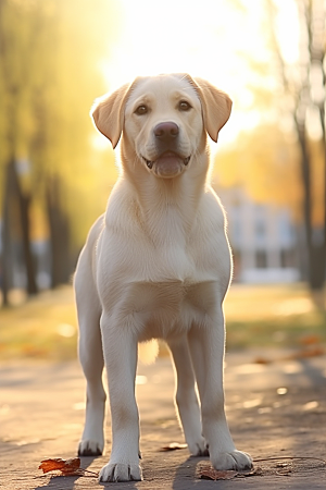 拉布拉多肖像导盲犬摄影图
