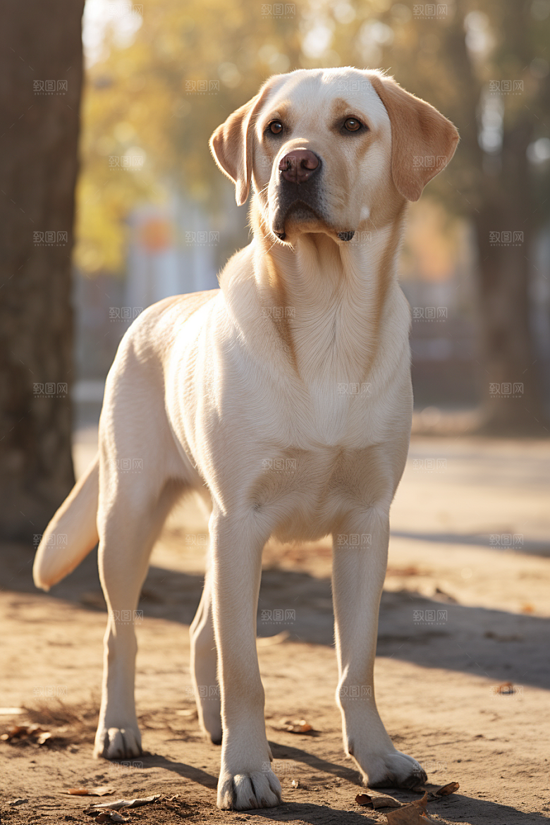 拉布拉多导盲犬可爱摄影图