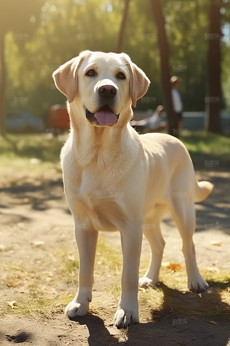 拉布拉多宠物导盲犬摄影图