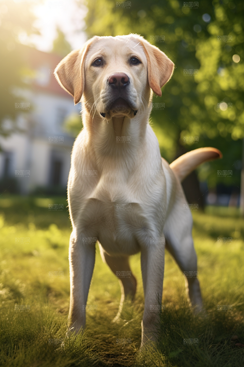 拉布拉多宠物导盲犬摄影图