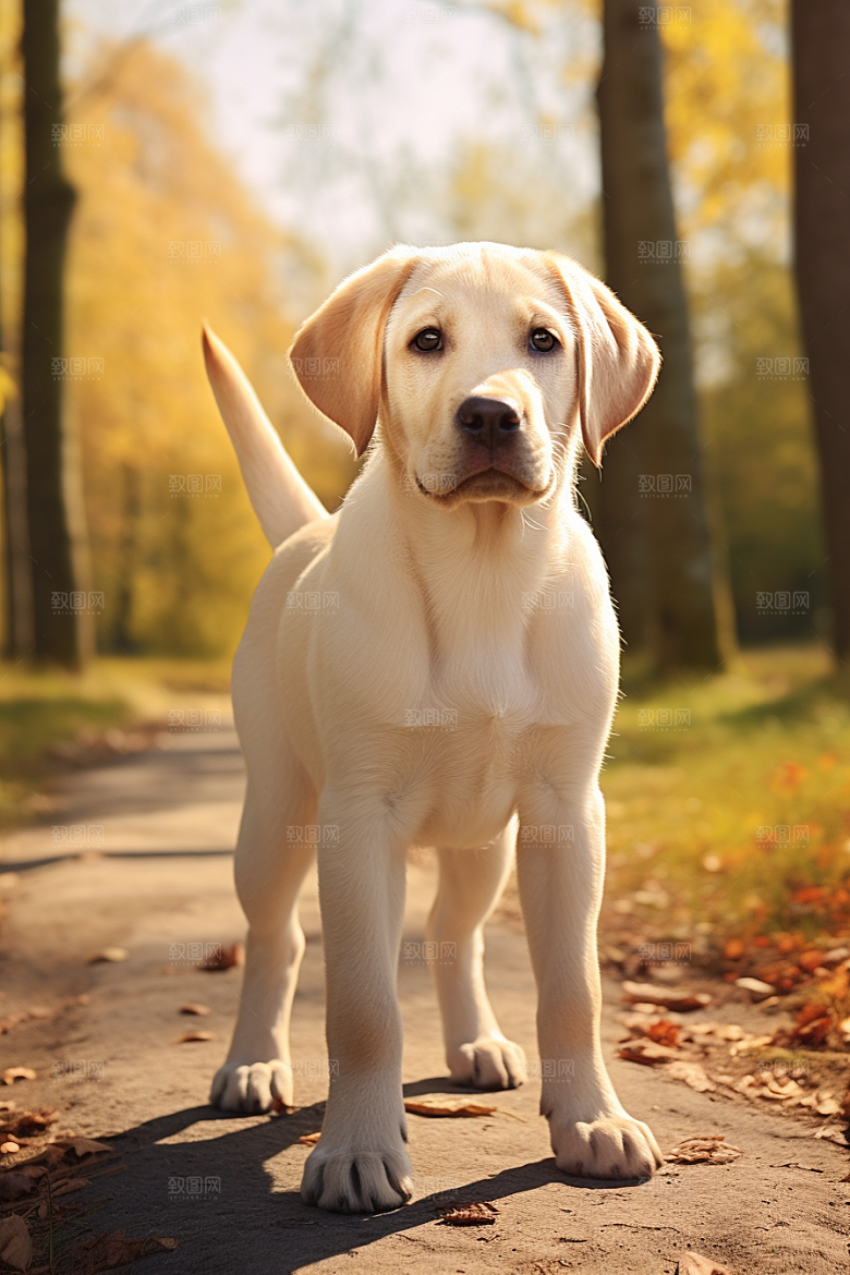 拉布拉多导盲犬可爱摄影图