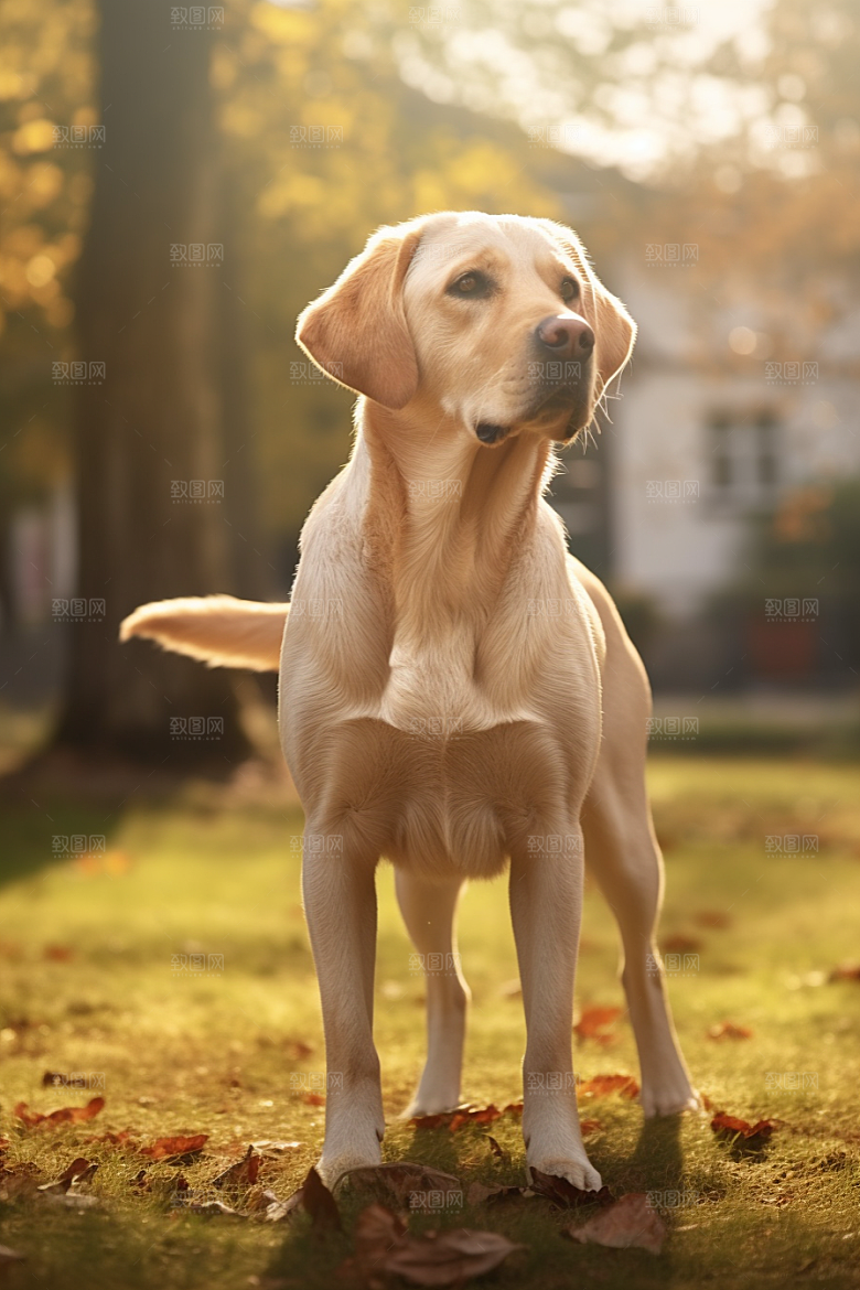 拉布拉多写真导盲犬摄影图