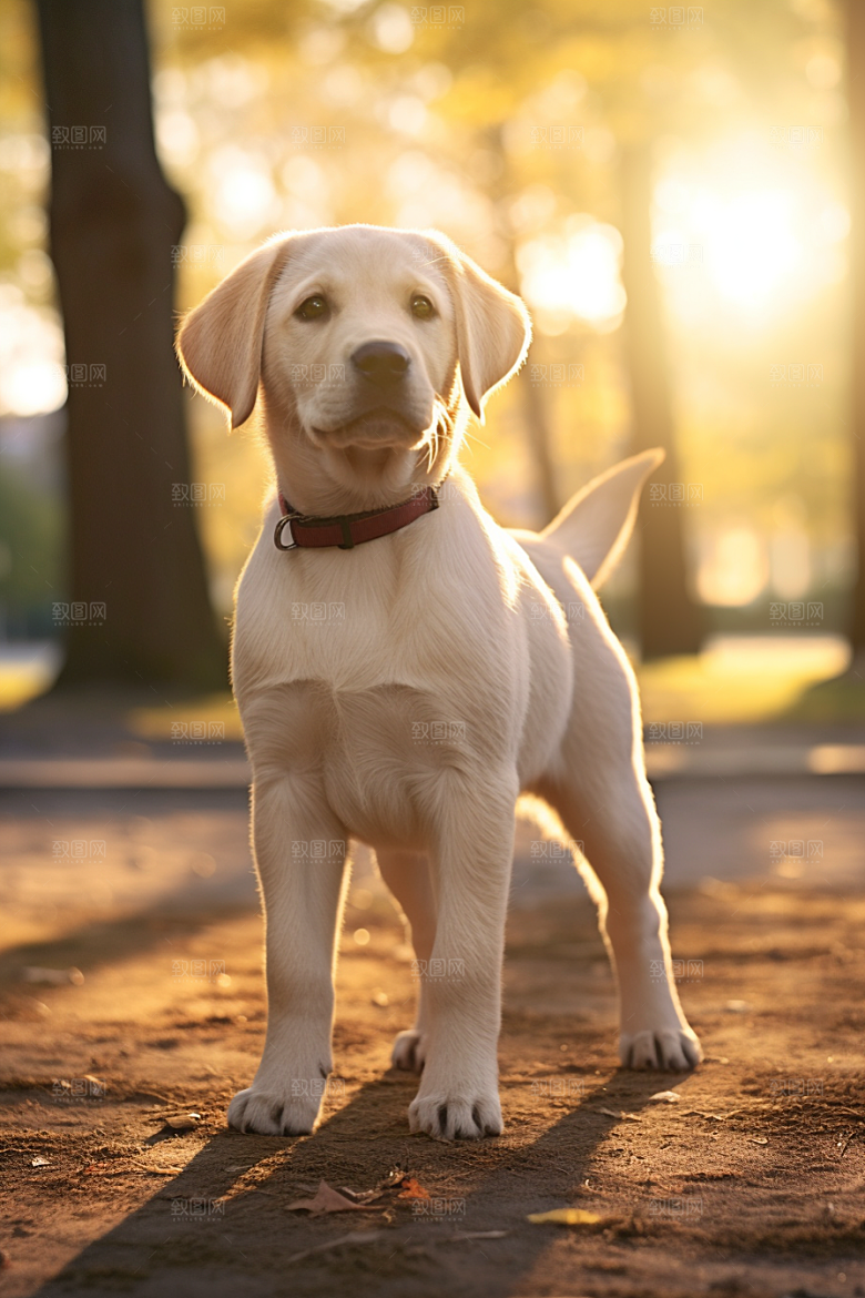 拉布拉多导盲犬可爱摄影图