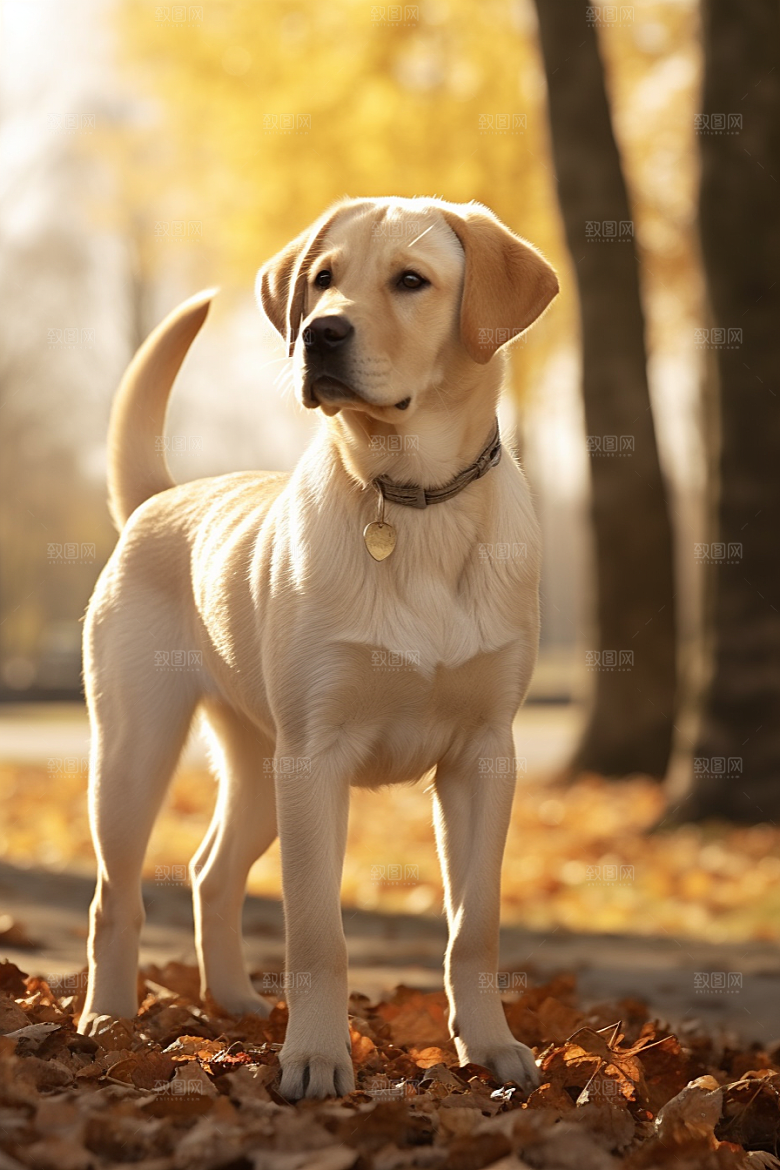 拉布拉多导盲犬写真摄影图