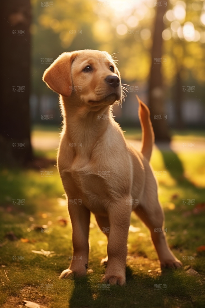 拉布拉多动物导盲犬摄影图