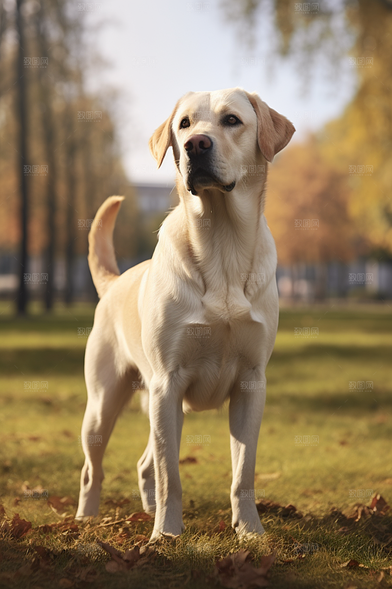 拉布拉多导盲犬可爱摄影图