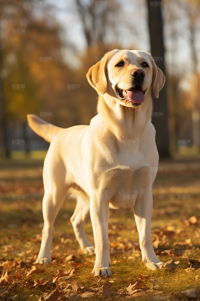 拉布拉多简约导盲犬摄影图