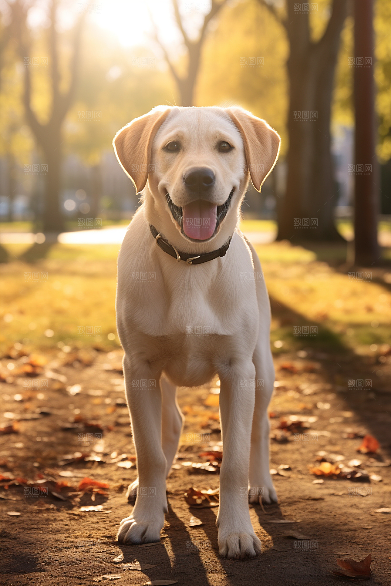 拉布拉多导盲犬简约摄影图