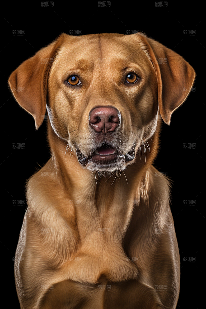 拉布拉多导盲犬可爱摄影图