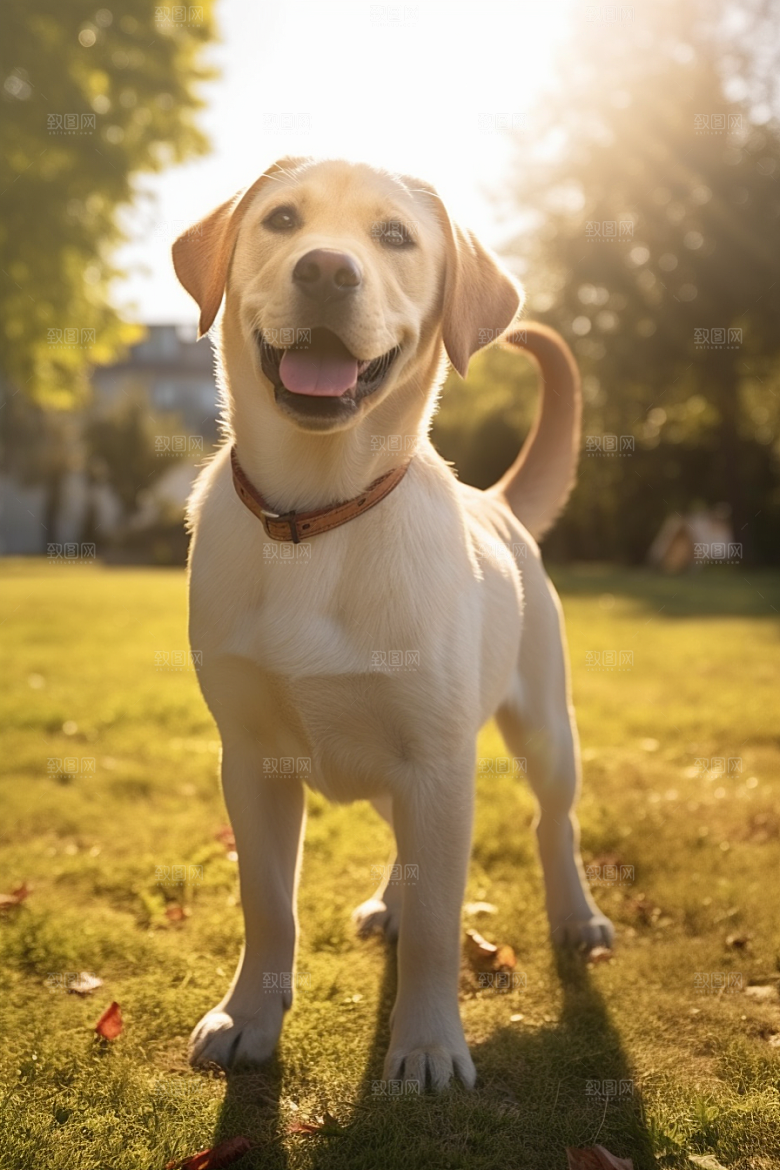 拉布拉多导盲犬写真摄影图