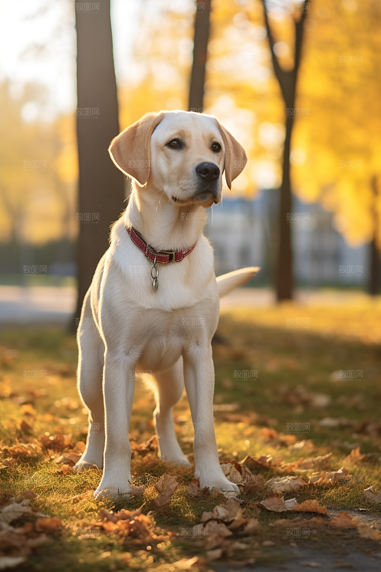 拉布拉多导盲犬写真摄影图