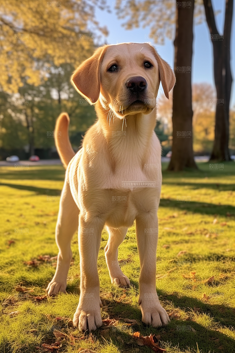 拉布拉多肖像导盲犬摄影图