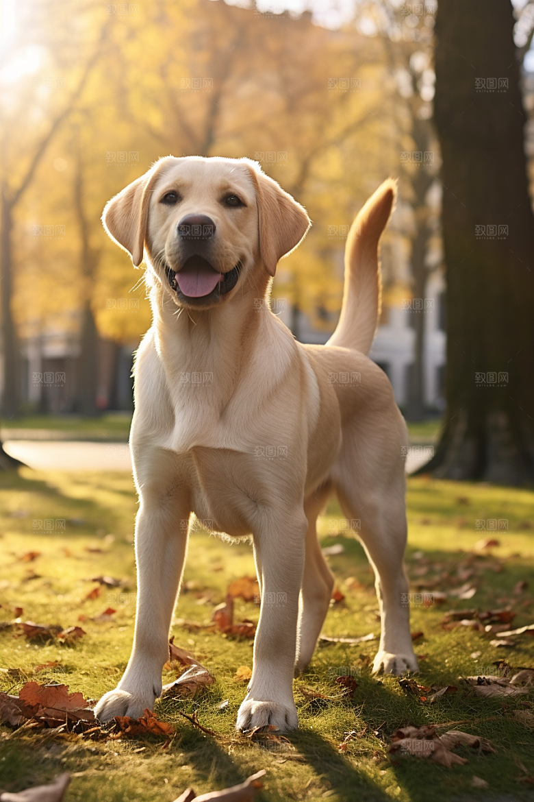 拉布拉多导盲犬肖像摄影图