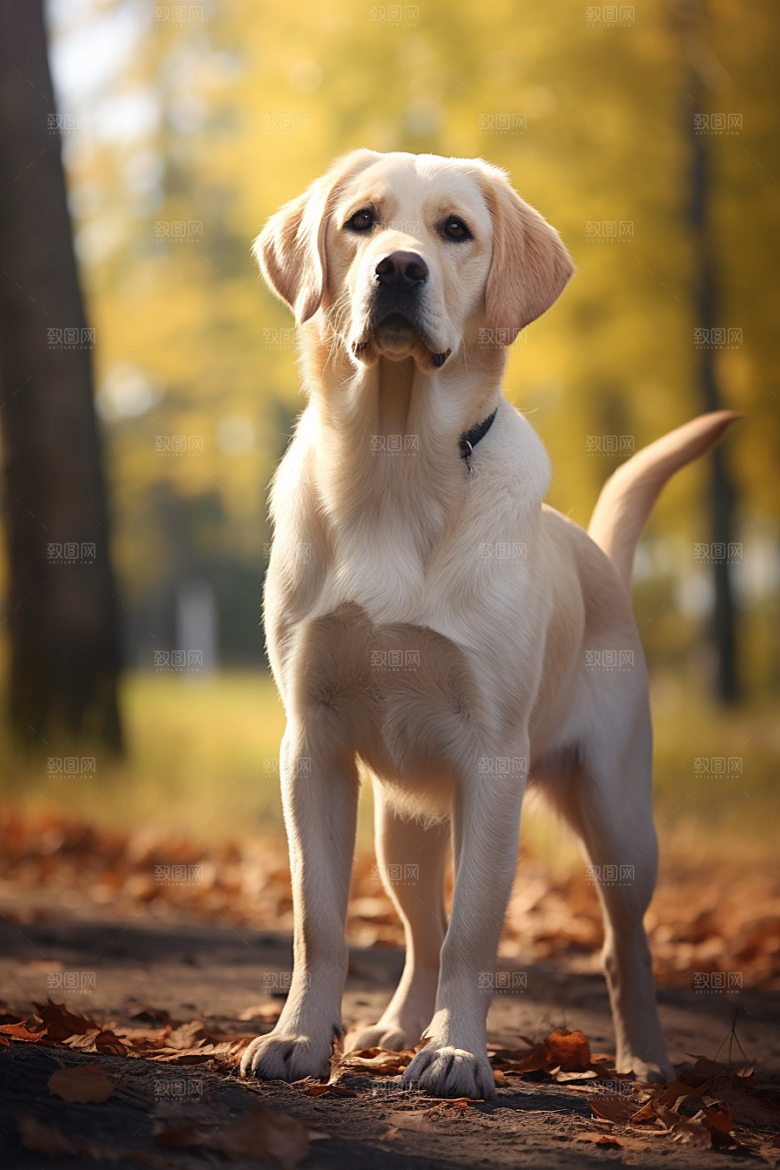 拉布拉多导盲犬宠物摄影图