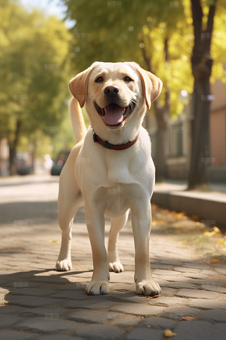 拉布拉多导盲犬动物摄影图