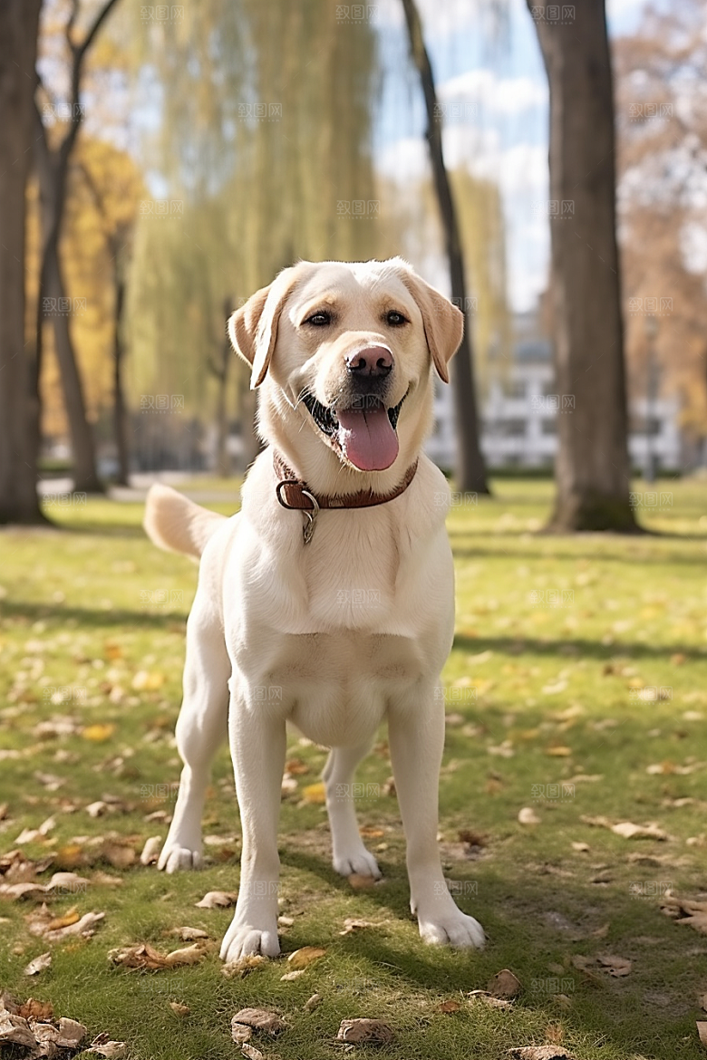拉布拉多导盲犬写真摄影图