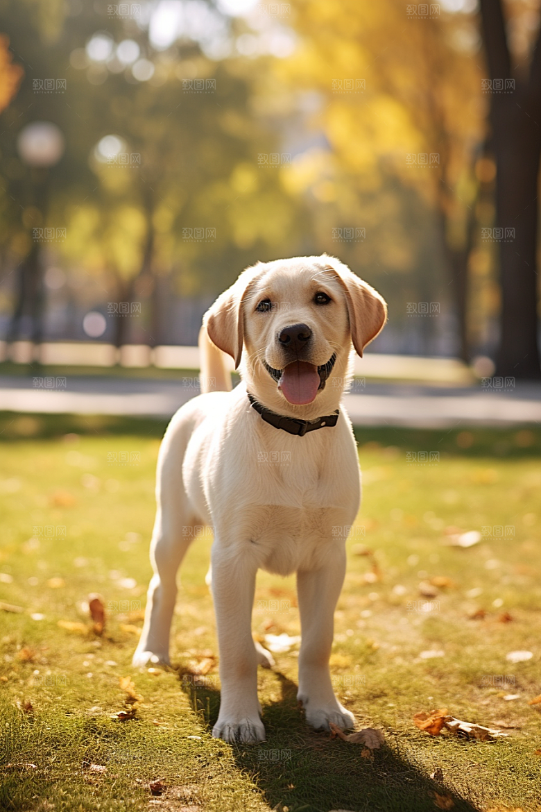 拉布拉多导盲犬可爱摄影图