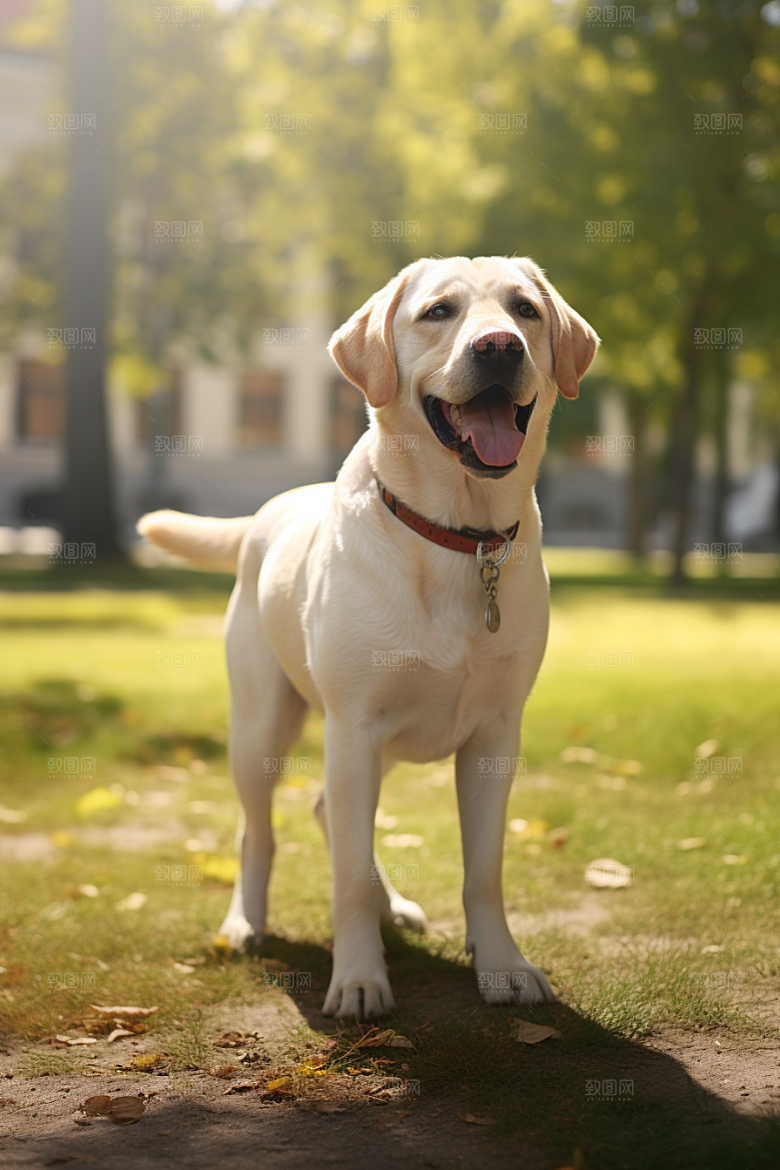 拉布拉多导盲犬肖像摄影图