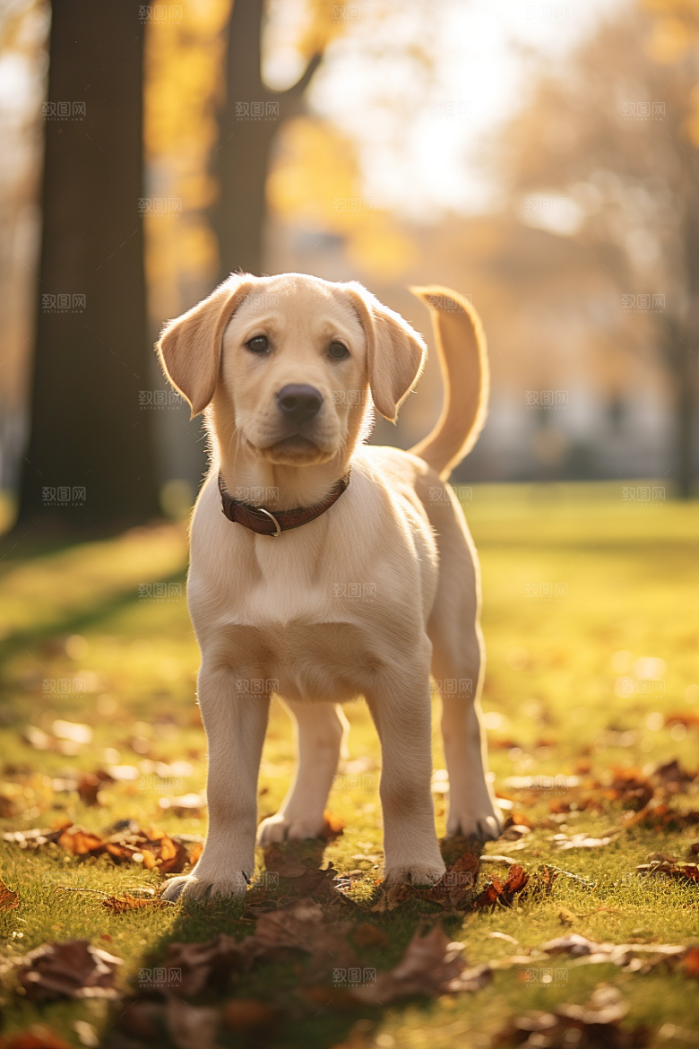 拉布拉多导盲犬肖像摄影图
