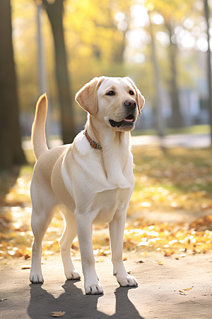 拉布拉多导盲犬简约摄影图
