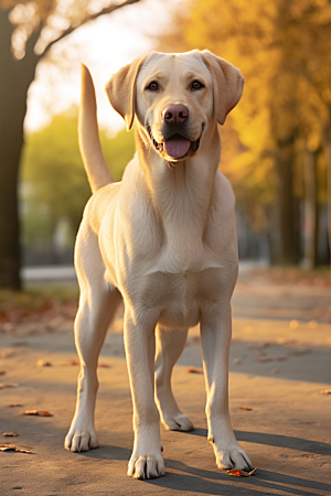 拉布拉多导盲犬品种狗摄影图