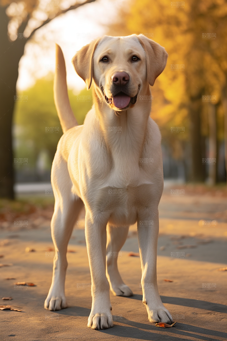 拉布拉多导盲犬品种狗摄影图