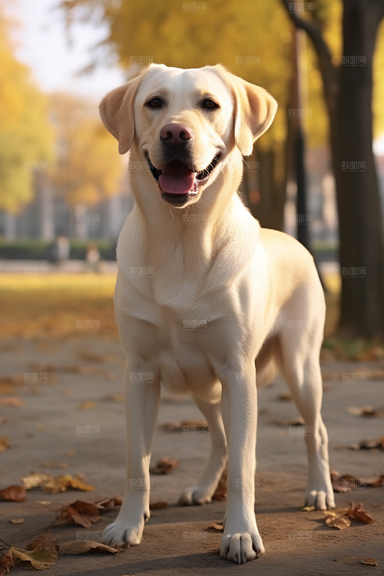 拉布拉多导盲犬形象摄影图