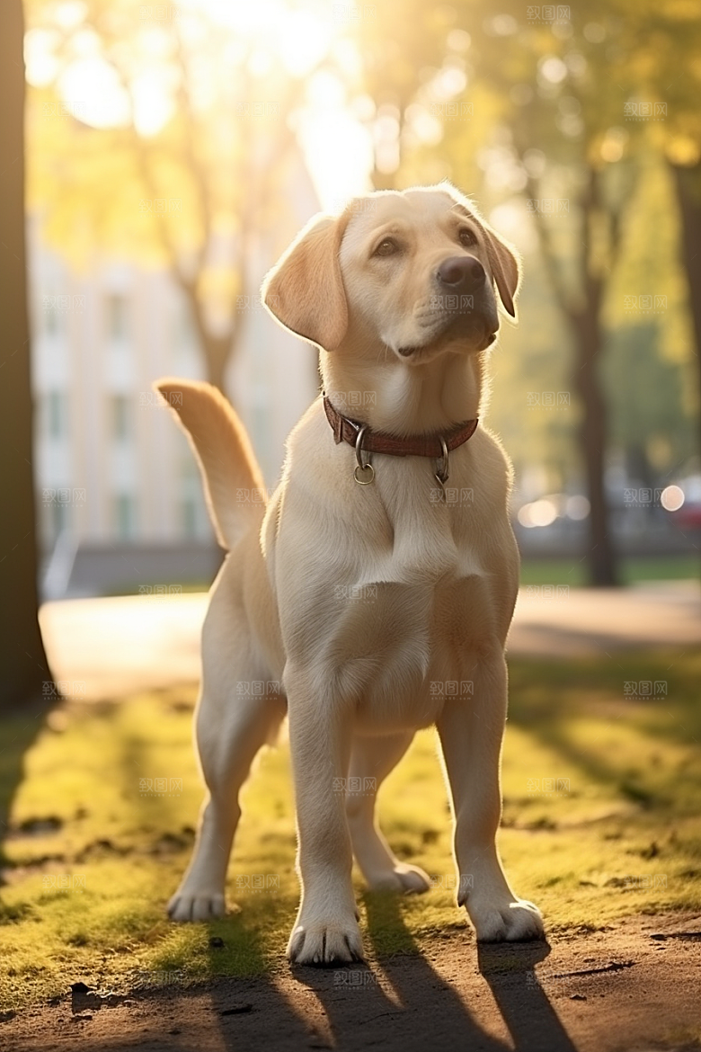 拉布拉多导盲犬动物摄影图
